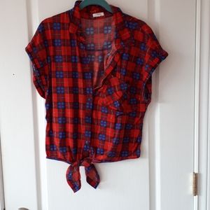 Ardene plaid short sleeve